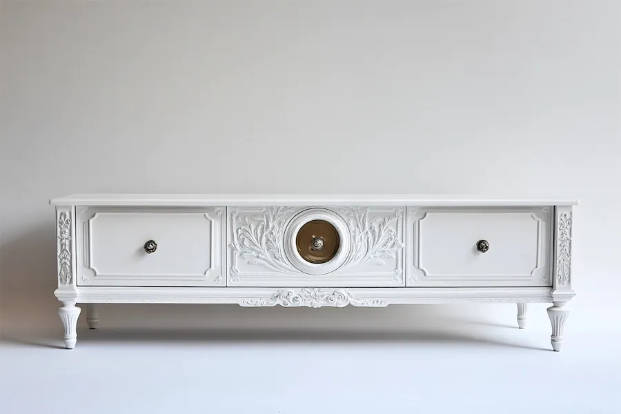 White TV Stand Cover